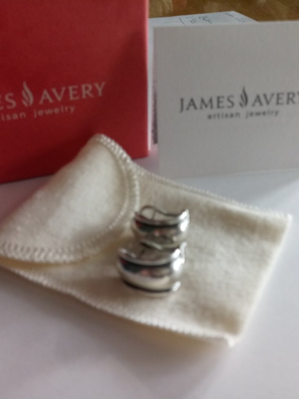 James Avery Retired Christina French Clip Earrings - Picture 6 of 7